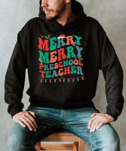 Merry Preschool Teacher Christmas Pre K Teacher Xmas Party Unisex Shirt