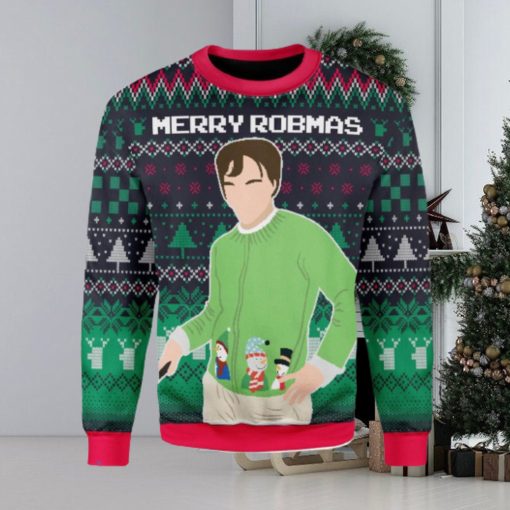 Merry Robmas Robert Pattinson Green Ugly Christmas Sweater Xmas Gift Men And Women Christmas Sweater