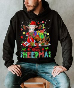 Merry Sheepmas Funny Santa Sheep With Xmas Presents Farmer Shirt