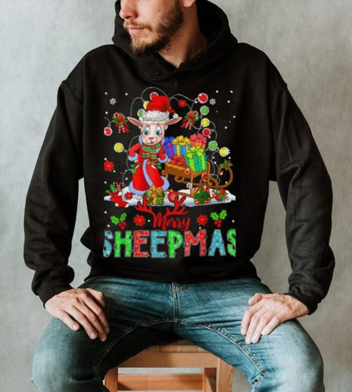 Merry Sheepmas Funny Santa Sheep With Xmas Presents Farmer Shirt