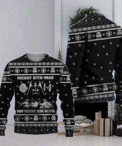 Merry Sith Mas Darth Vader Knitted 3D Sweater For Christmas