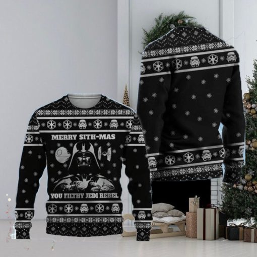 Merry Sith Mas Darth Vader Knitted 3D Sweater For Christmas