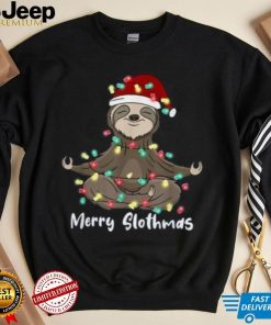 Merry Slothmas Funny Sloth Christmas Yoga Lover Sloth Lover Shirt