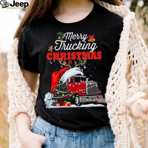 Merry Trucking Christmas Trucker Shirt