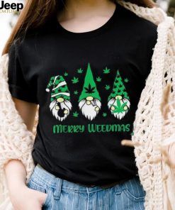 Merry Weedmas Gnomes Stoner Christmas Cannabis Marijuana Shirt