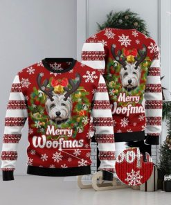 Merry Woofmas West HighLand White Terrier Knitted 3D Sweater For Christmas