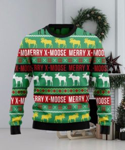 Merry X Moose Ugly Christmas Sweater Gift Men Women