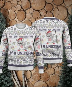 Merry Xmas All I Want For Christmas Is A Unicorn Gift For Christmas Party Ugly Christmas Sweater