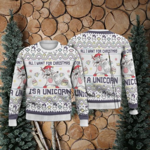 Merry Xmas All I Want For Christmas Is A Unicorn Gift For Christmas Party Ugly Christmas Sweater