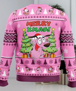 Merry Xmas Courage The Cowardly Dog Ugly Christmas Sweater 1