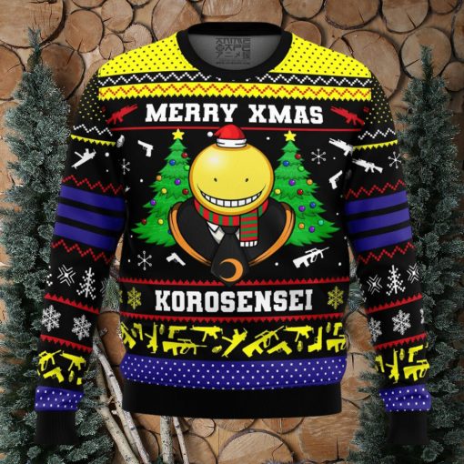 Merry Xmas Korosensei Assassination Classroom Ugly Christmas Sweater