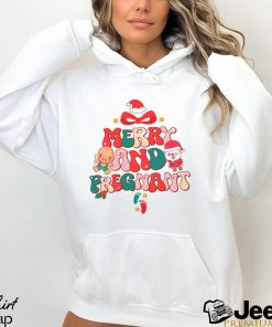 Merry and Pregnant Funny Pregnancy Reveal Shirt