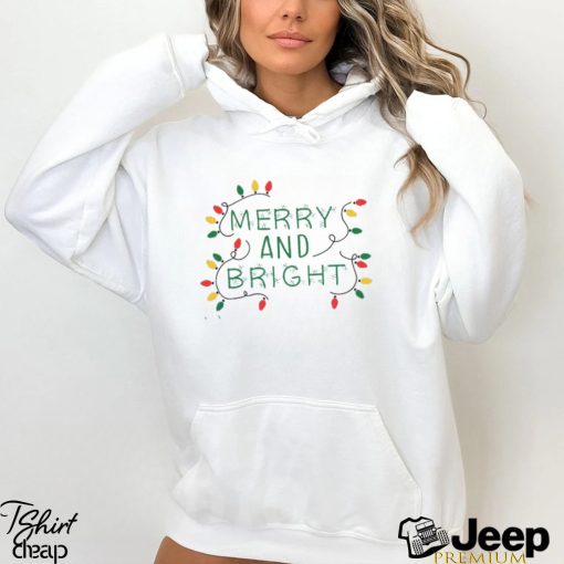 Merry and bright christmas svg shirt