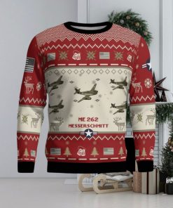 Messerschmitt Me 262 Aircraft Ugly Christmas Sweater 2023 Veteran Christmas Gift Red Sweater