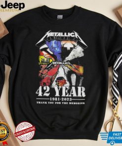 Metallica 42 Years 1981 2023 thank You for the memories shirt