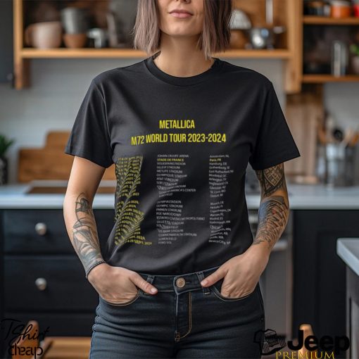 Metallica Band Metal Tour 2023 2024 Event Merch, M72 World Tour 2023 2024 Shirt, Vintage Metallica Band Tour Dates 2024 Shirt