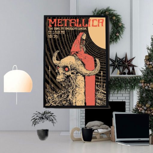 Metallica Tonight In St Louis The Dome At America Center M72 World Tour Nov 3rd Home Decor Poster Canvas