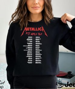 Metallica Worldwired Tour Merch, Metallica Band Thrash Metal Tour 2023 2024 Shirt, M72 World Tour Shirt