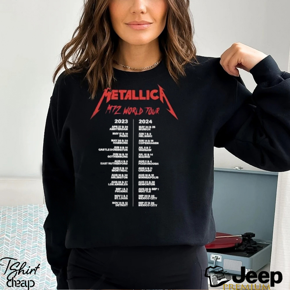 Metallica Shirt Metallica Band Thrash Metal Tour 2023 2024 Shirt