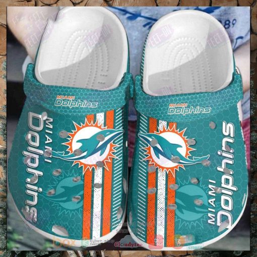 Miami Dolphins Blue Nfl Crocs Clog Shoes