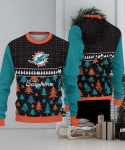 Miami Dolphins Christmas Pattern Ugly Christmas Sweater Freezing AOP Gift For Fans