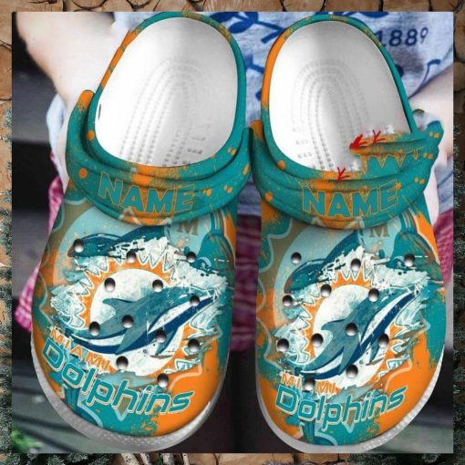 Miami Dolphins Crocs Clog Shoes