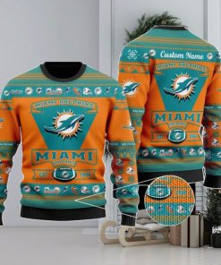 Miami Dolphins Football Team Custom Ugly Christmas Sweater