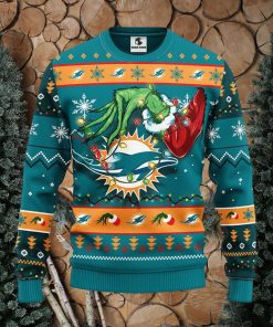 Miami Dolphins Grinch Christmas Ugly Sweater