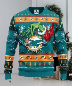 Miami Dolphins Grinch Xmas Ugly Christmas Sweater Best Christmas Gift Ideas