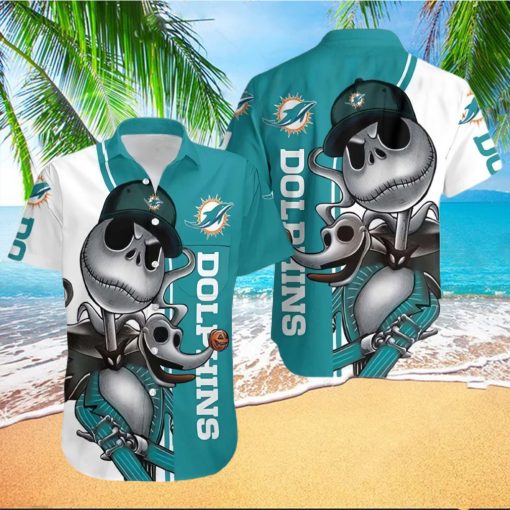 Miami Dolphins Hawaiian Shirt, Jack Skellington And Zero, Best Hawaiian Shirt