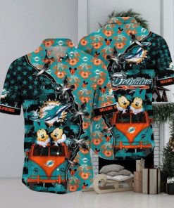 Miami Dolphins Hawaiian Shirt Mickey And Minnie Style Shirt