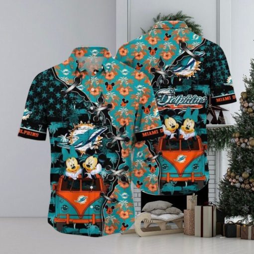 Miami Dolphins Hawaiian Shirt Mickey And Minnie Style Shirt