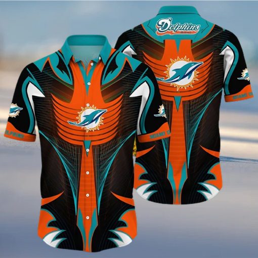 Miami Dolphins Hawaiian Shirt  Unique Team Color Graphic  Unique Hawaiian Shirt