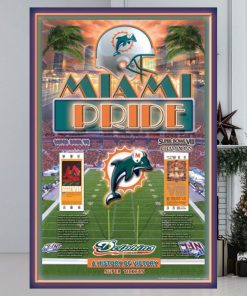 Miami Dolphins History Of Victory Time Super Bowl Champions Poster