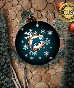 Miami Dolphins NF Personalized Merry Christmas Decorations Ornament