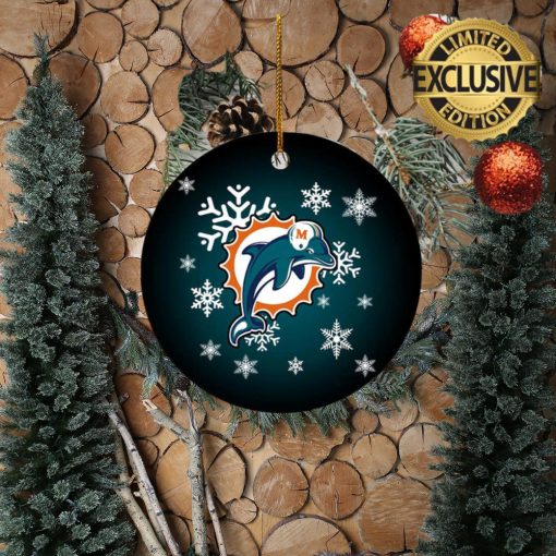 Miami Dolphins NF Personalized Merry Christmas Decorations Ornament