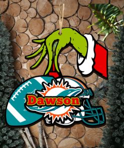 Miami Dolphins NFL Grinch Personalized Ornament SP121023116ID03