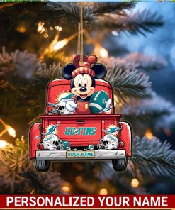 Miami Dolphins NFL Mickey Ornament Personalized Your Name SP12102350ID05