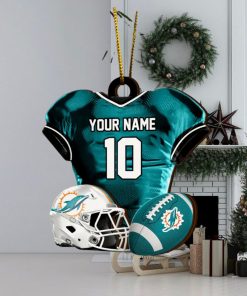 Miami Dolphins NFL Sport Ornament Custom Name And Number