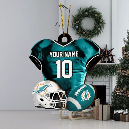 Miami Dolphins NFL Sport Ornament Custom Name And Number