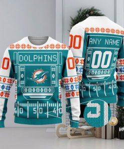 Miami Dolphins NFL Ugly Christmas Wool Knitted Sweater