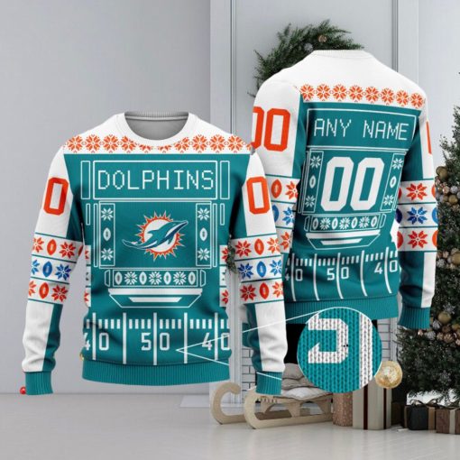 Miami Dolphins NFL Ugly Christmas Wool Knitted Sweater