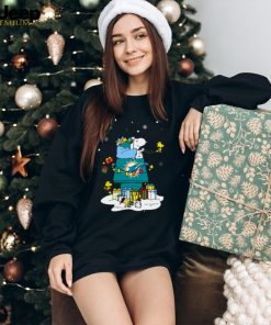 Miami Dolphins Santa Snoopy Wish You A Merry Christmas Shirt