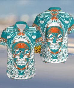 Miami Dolphins Skull Diamon Hawaiian Shirt Gift For Halloween