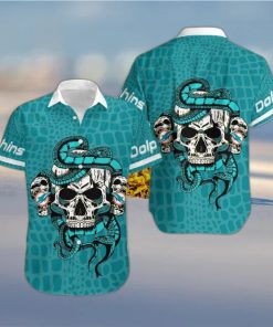 Miami Dolphins Snake And Skull Octopus Hawaiian Shirt Gift For Halloween
