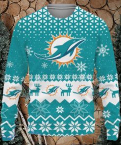 Miami Dolphins Sports Football American Vintage Christmas Pattern Ugly Christmas Sweater