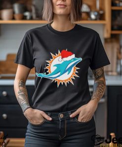 Miami Dolphins logo Santa Hat Christmas 2023 Shirt