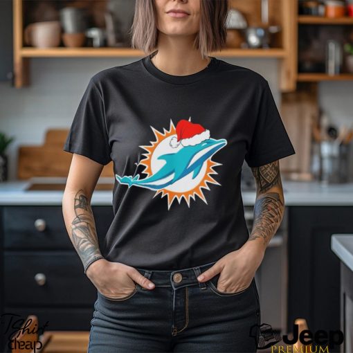 Miami Dolphins logo Santa Hat Christmas 2023 Shirt