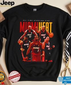 Miami Heat All time starting Five Legends shirt