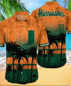 Miami Hurricanes Logo Coconut Tropical Hawaiian Shirt Beach Gift For Fans